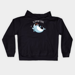 Flippin Cool Cute Dolphin Pun Kids Hoodie